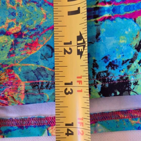 Dona Jo Womens Pink Turquoise Abstract JoJo Fly Skort Size Small - Picture 7 of 9